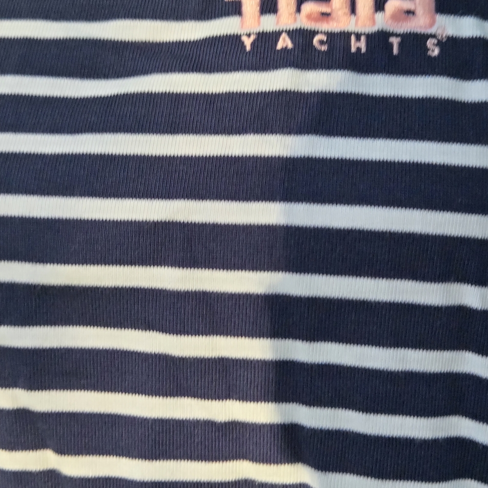 Vineyard Vines Navy and White Striped Shirt 270 - Picture 4 of 12